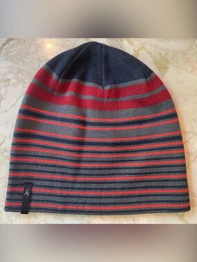 Arc'teryx Men's Striped Beanie in Navy, Gray & Red